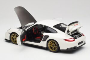 Porsche 911 997 GT2 RS Blanco & Dorado Ruedas Minichamps 1:18 100069406 Metal - imagen 5 de 8