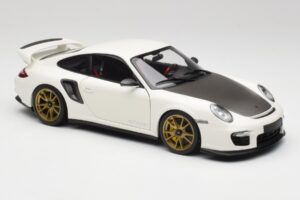 Porsche 911 997 GT2 RS Blanco & Dorado Ruedas Minichamps 1:18 100069406 Metal - imagen 6 de 8