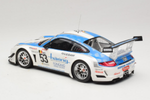 Porsche 911 997 GT3 R #53 Muhlner Motorsport P-Y. Vannelet / U. Peyroles Class Winners 24 Hours of Spa 2010 Minichamps 1:18 1 - imagen 5 de 6