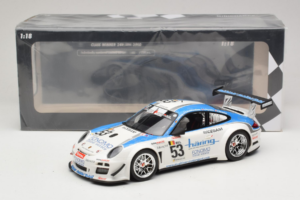 Porsche 911 997 GT3 R #53 Muhlner Motorsport P-Y. Vannelet / U. Peyroles Class Winners 24 Hours of Spa 2010 Minichamps 1:18 1 - imagen 6 de 6