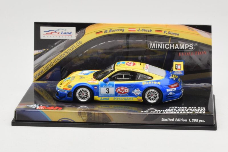 Porsche 911 997 GT3 RSR #3 24 Hours Nurburgring 2008 Minichamps 1:43 437087803 Metal