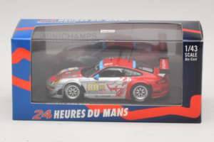 Porsche 911 997 GT3 RSR #80 J. Bergmeister / S. Neiman / D. Law 24 Hours of Le Mans 2009 Minichamps 1:43 400096980 Metal - imagen 4 de 4