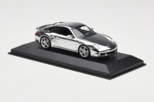 Porsche 911 997 Turbo Chrome Silver Minichamps 1:43 WAP02060816-R Metal - imagen 3 de 5