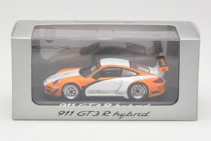 Porsche 911 GT3 R Hybrid 997.2 Presentation White Orange Minichamps 1:43 WAP0201170B Metal - imagen 4 de 4