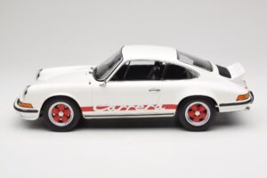 Porsche 911 Carrera RS 2.7 Grand Prix White With Red Norev 1:12 127514 Metal - imagen 3 de 6