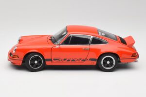 Porsche 911 Carrera RS 2.7 Naranja & Franjas Negras AUTOart 1:18 78054 Metal - imagen 4 de 8