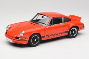 Porsche 911 Carrera RS 2.7 Naranja & Franjas Negras AUTOart 1:18 78054 Metal