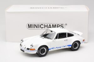 Porsche 911 Carrera RSR Group 4 GT Blanco & Azul 1973 Minichamps 1:18 107065020 Metal - imagen 6 de 6