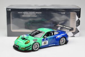 Porsche 911 GT3 R #44 Falken Motorsport W. Henzler / P. Dumbreck NBR 2016 Minichamps 1:18 155166044 Metal - imagen 6 de 6
