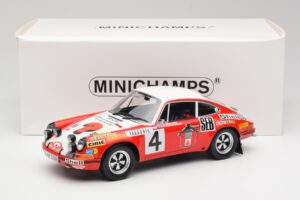 Porsche 911 S #4 G. Larrousse / M. Perramond 2nd Place Rally Monte Carlo 1972 Minichamps 1:18 107726804 Resina - imagen 6 de 6