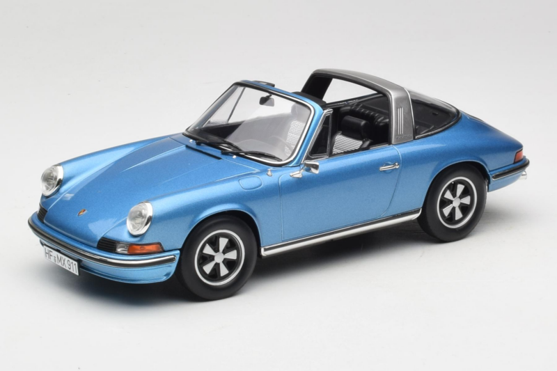 Porsche 911 S Targa Blue Metallic Norev 1:18 187646 Metal