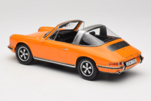 Porsche 911 T Targa Naranja Norev 1:18 187220 Metal - imagen 7 de 8