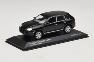 Porsche Cayenne 955 Turbo Black Metallic Minichamps 1:43 400061080 Metal - imagen 2 de 5