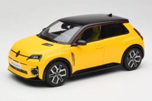 Renault 5 E-Tech Pop Amarillo & Negro Norev 1:18 185500 Metal