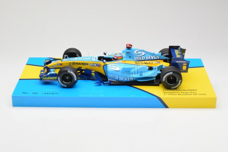 Renault R25 #5 F. Alonso 2nd Place British GP 2005 Minichamps 1:18 147051105 Metal