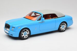 Rolls-Royce Phantom Drophead Coupe Powder Azul Kyosho 1:18 08871BL Metal - imagen 4 de 10