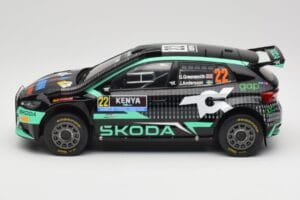 Skoda Fabia Rally2 #22 Toksport G. Greensmith / J. Andersson Safari Rally Kenya 2024 IXO 1:18 18RMC209 Metal - imagen 3 de 6