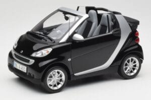 Smart Fortwo Descapotable W451 Negro & Plata Minichamps 1:18 Q0022566V001C18Q00 Metal