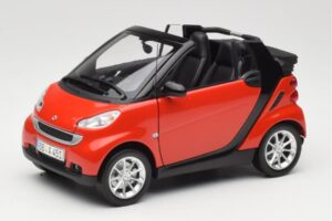 Smart Fortwo W451 Cabrio Rojo Negro Minichamps 1:18 150036333 Metal