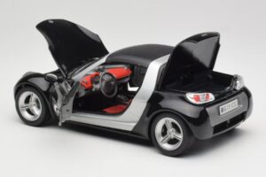 Smart Roadster Negro Bburago 1:18 34099-M1 Metal - imagen 5 de 8