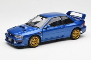 Subaru Impreza 22B Upgraded Version Azul Con Llantas Doradas AUTOart 1:18 78602 Metal