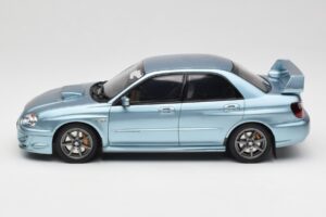 Subaru Impreza WRX STi WR1 GD P. Solberg Edition Ice Blue Metallic Otto 1:18 OT1114 Resina - imagen 3 de 6