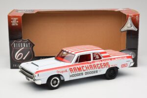 Dodge 330 Super Stock Ramchargers NHRA 1964 Highway 61 1:18 50044 Metal - imagen 8 de 8