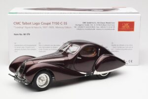 Talbot-Lago T150 C-SS Figoni & Falaschi Teardrop Burdeos Oscuro Metalizado CMC 1:18 M-179 Metal - imagen 2 de 6