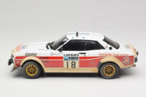 Toyota Celica 2000 GT RA21 #18 J-L. Therier RAC Rally 1977 IXO 1:18 18RMC189C Metal - imagen 3 de 6