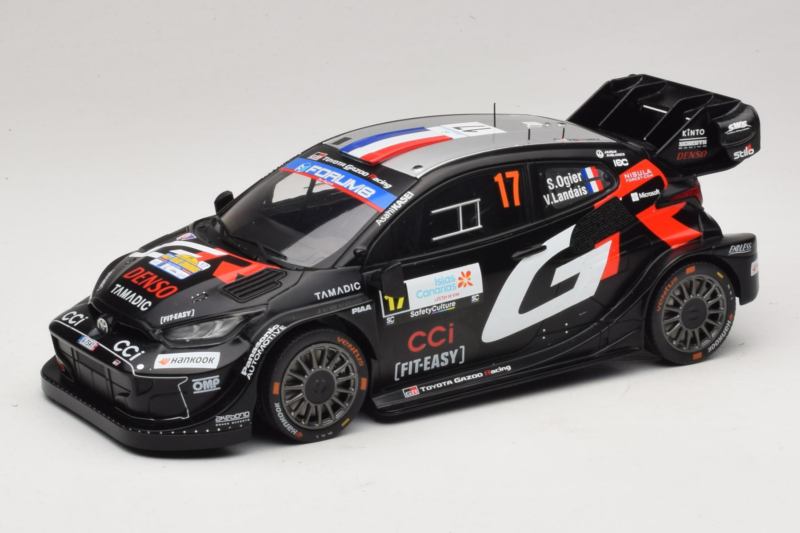 Toyota GR Yaris Rally1 #17 S. Ogier / V. Landais Rally Islas Canarias 2025 IXO 1:18 18RMC249B Metal