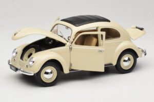 Volkswagen Beetle Type 1 Classic Blanco Welly 1:18 18040W Metal - imagen 2 de 8