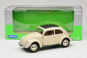 Volkswagen Beetle Type 1 Classic Blanco Welly 1:18 18040W Metal - imagen 8 de 8