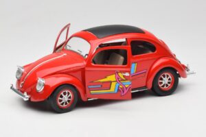 Volkswagen Escarabajo Rojo Solido 1:18 8306 Metal - imagen 2 de 8
