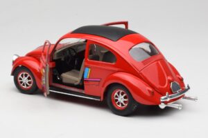 Volkswagen Escarabajo Rojo Solido 1:18 8306 Metal - imagen 5 de 8