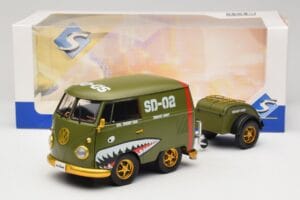 Volkswagen Kool Kombi Army Fighter Green Solido 1:18 S1810901 Metal - imagen 8 de 8