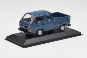 Volkswagen T3 Doble Cabina Plataforma Azul Minichamps 1:43 400055260 Metal - imagen 3 de 4