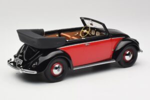 Volkswagen Beetle Descapotable Negro & Rojo Minichamps 1:18 107054132 Resina - imagen 2 de 6
