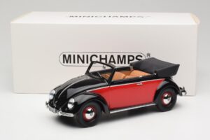 Volkswagen Beetle Descapotable Negro & Rojo Minichamps 1:18 107054132 Resina - imagen 6 de 6
