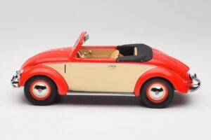 Volkswagen Beetle Hebmuller Descapotable Rojo & Crema Minichamps 1:18 107054231 Resina - imagen 3 de 6