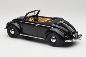 Volkswagen Beetle Type 1 Hebmuller Descapotable Negro Minichamps 1:18 107054232 Metal - imagen 5 de 6