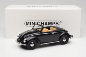Volkswagen Beetle Type 1 Hebmuller Descapotable Negro Minichamps 1:18 107054232 Metal - imagen 6 de 6