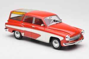 Wartburg 311 Camping Deluxe Rojo Blanco BoS Models 1:18 BOS037 Resina - imagen 4 de 6