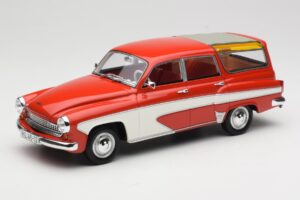 Wartburg 311 Camping Deluxe Rojo Blanco BoS Models 1:18 BOS037 Resina