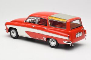 Wartburg 311 Camping Deluxe Rojo Blanco BoS Models 1:18 BOS037 Resina - imagen 5 de 6