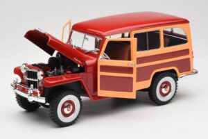 Willys Jeep Station Wagon Rojo Road Signature 1:18 92858 Metal - imagen 2 de 8