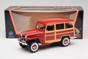 Willys Jeep Station Wagon Rojo Road Signature 1:18 92858 Metal - imagen 8 de 8