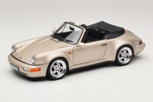 Porsche 911 964 Turbo Look Descapotable Zermatt Silver Norev 1:18 187140 Metal