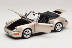 Porsche 911 964 Turbo Look Descapotable Zermatt Silver Norev 1:18 187140 Metal - imagen 2 de 8