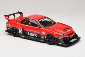Nissan Skyline ER34 LB Super Silhouette Active Red GT Spirit 1:18 GT570 Resina - imagen 4 de 6