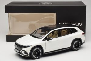 Mercedes EQS SUV X296 Manufaktur Diamond White NZG 1:18 B66960590 Metal - imagen 8 de 8